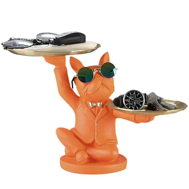 Key Tray Holder Black Dog Butler Statue Entrance Home Decoration Puppy Statues French Resin Bulldog Sculpture Tray Ornament
Key Tray Holder Black Dog Butler Statue Entrance Home Decoration Puppy Statues French Resin Bulldog Sculpture Tray Ornament