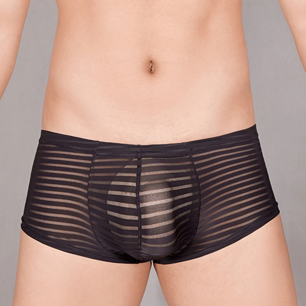 Sexy Men Striped See-through Boxer Briefs Sheer Bulge Pouch Underwear Panties Transparent Sensual Lingerie Underpant Lightweight
Sexy Men Striped See-through Boxer Briefs Sheer Bulge Pouch Underwear Panties Transparent Sensual Lingerie Underpant Lightweight