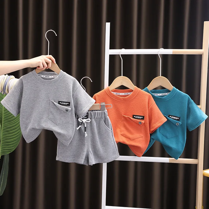 Brand Cotton Baby Sets Leisure Sports Children Boys Girls Short Sleeve T-shirt + Shorts Sets Toddler Kids Clothing Sets GY02102
Brand Cotton Baby Sets Leisure Sports Children Boys Girls Short Sleeve T-shirt + Shorts Sets Toddler Kids Clothing Sets GY02102