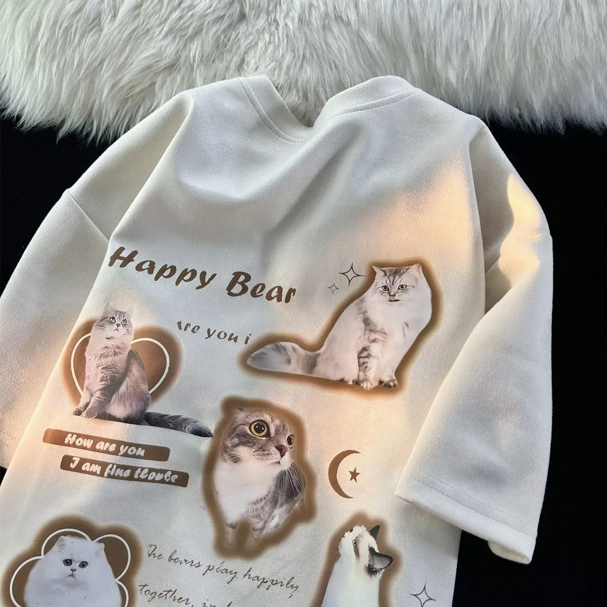 American retro cartoon cat t-shirt men and women summer loose design feeling niche lazy ins wind couple dress half-sleeved top
American retro cartoon cat t-shirt men and women summer loose design feeling niche lazy ins wind couple dress half-sleeved top