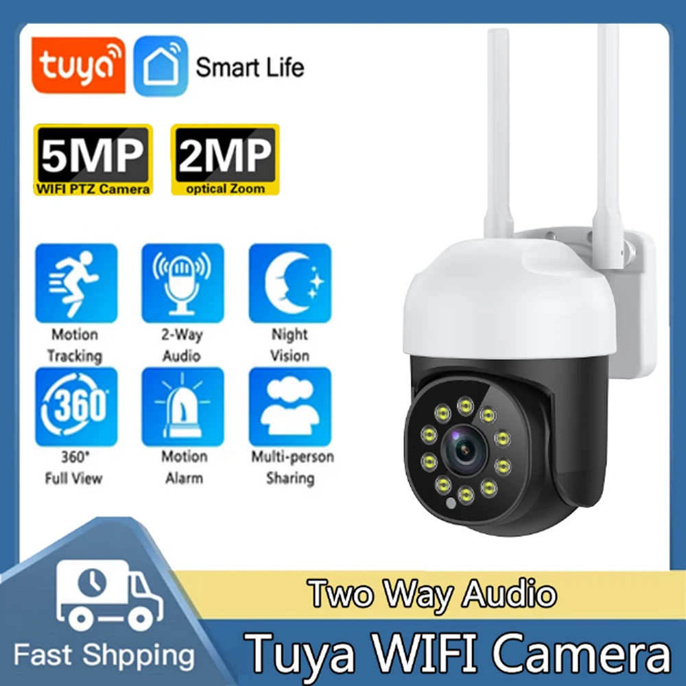 Tuya 1080P 5MP Surveillance Camera CCTV IP WiFi Camera Waterproof Security Protection Wireless Home Monitor Two Way Audio
Tuya 1080P 5MP Surveillance Camera CCTV IP WiFi Camera Waterproof Security Protection Wireless Home Monitor Two Way Audio