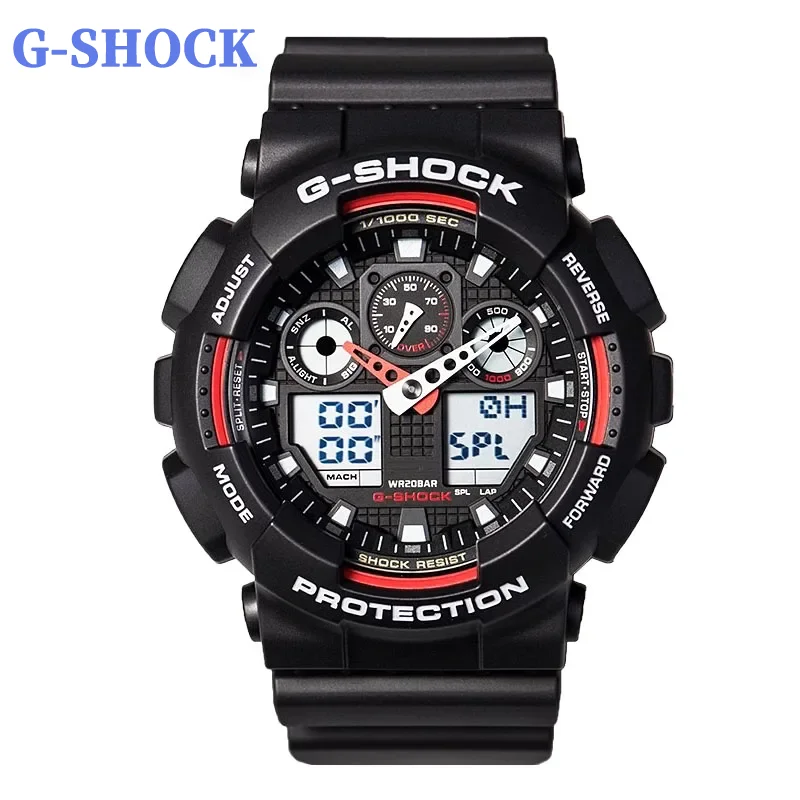 

Мужские часы G-SHOCK Series, спортивные модные многофункциональные ударопрочные мужские часы, светодиодные кварцевые часы с двойным дисплеем