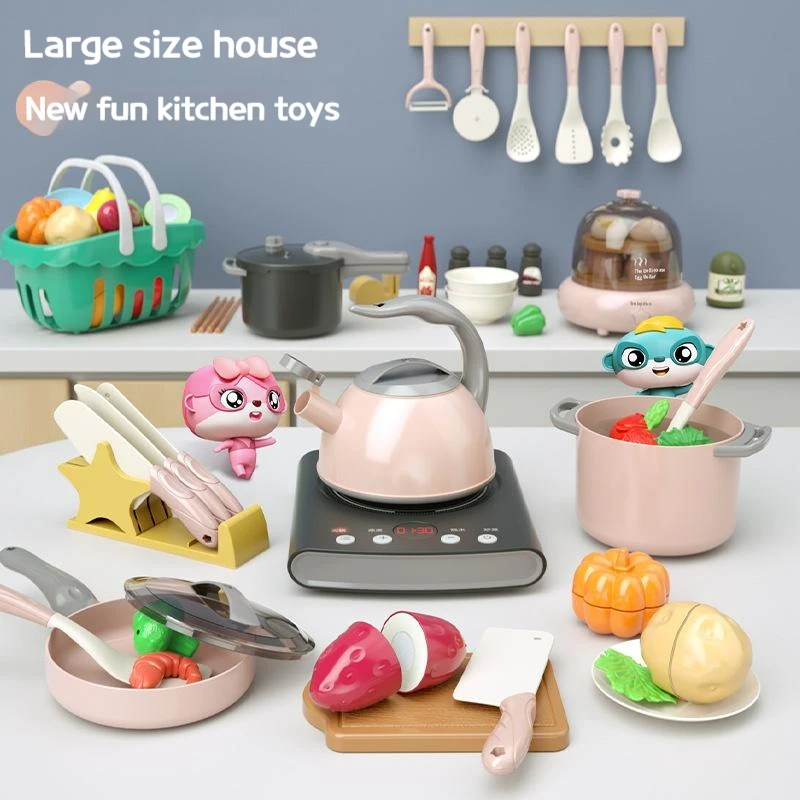 Simulation Kitchen Baby Cooking Sound And Light Large Electric Rice Cooker Induction Cooker Children Play House Toys Set
Simulation Kitchen Baby Cooking Sound And Light Large Electric Rice Cooker Induction Cooker Children Play House Toys Set