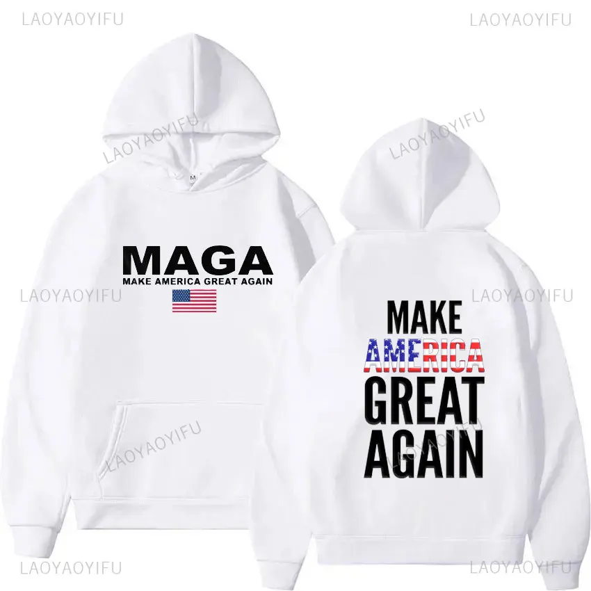 

2024 Trump Election Hoodies Donald Trump Keep America Great MAGA Printed Hoodies Man Make America Trump Printed Streetwear