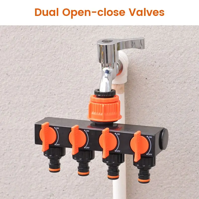 Garden Hose Pipe Splitter 4-Way Faucet Diverter Tap Hose Connector Splitter Four Independent Switches For Home Lawn Irrigation
Garden Hose Pipe Splitter 4-Way Faucet Diverter Tap Hose Connector Splitter Four Independent Switches For Home Lawn Irrigation