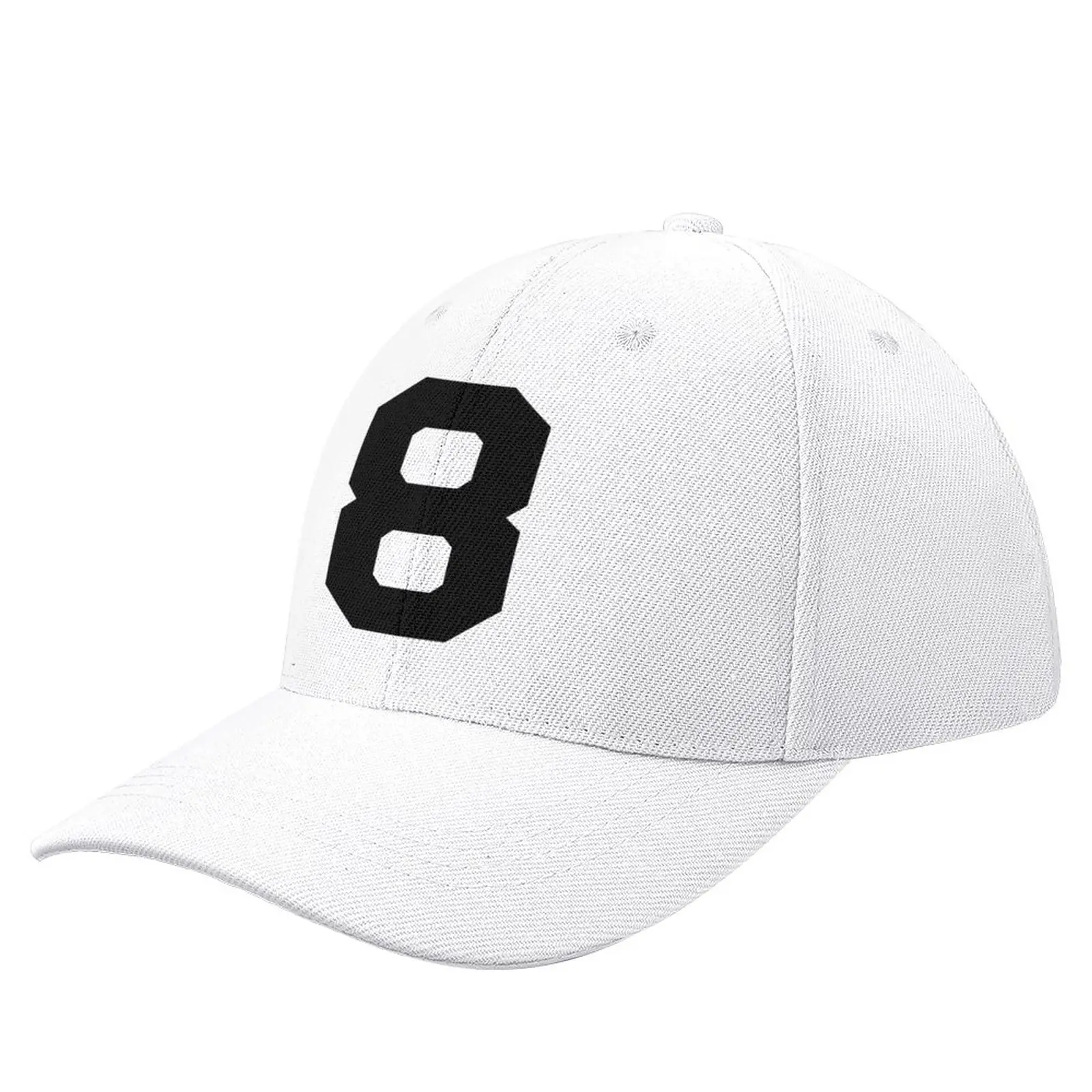 

Number 8, Black eight, Sports number 8 Baseball Cap Hood Gentleman Hat Hats For Women Men'S