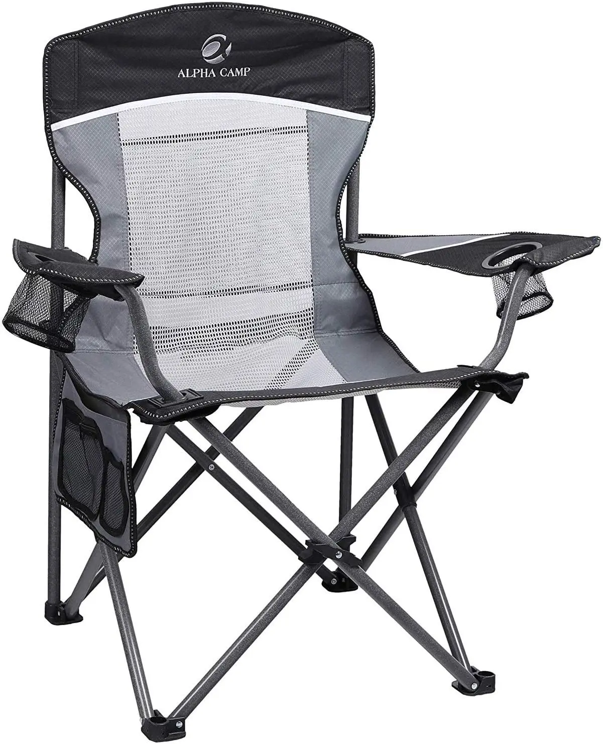 Oversized Mesh Back Camping Folding Chair Heavy Duty Support 350 LBS Collapsible Steel Frame Quad Chair Padded Arm Ch
Oversized Mesh Back Camping Folding Chair Heavy Duty Support 350 LBS Collapsible Steel Frame Quad Chair Padded Arm Ch