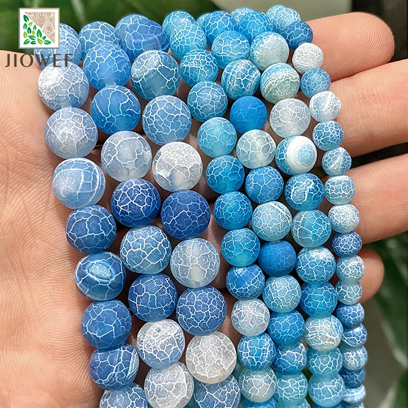 Natural Stone Frost Crab Lake Blue Agates Round Loose Beads Diy Bracelet Handmade For Jewelry Making 15" Strand 4/6/8/10mm 
Natural Stone Frost Crab Lake Blue Agates Round Loose Beads Diy Bracelet Handmade For Jewelry Making 15" Strand 4/6/8/10mm