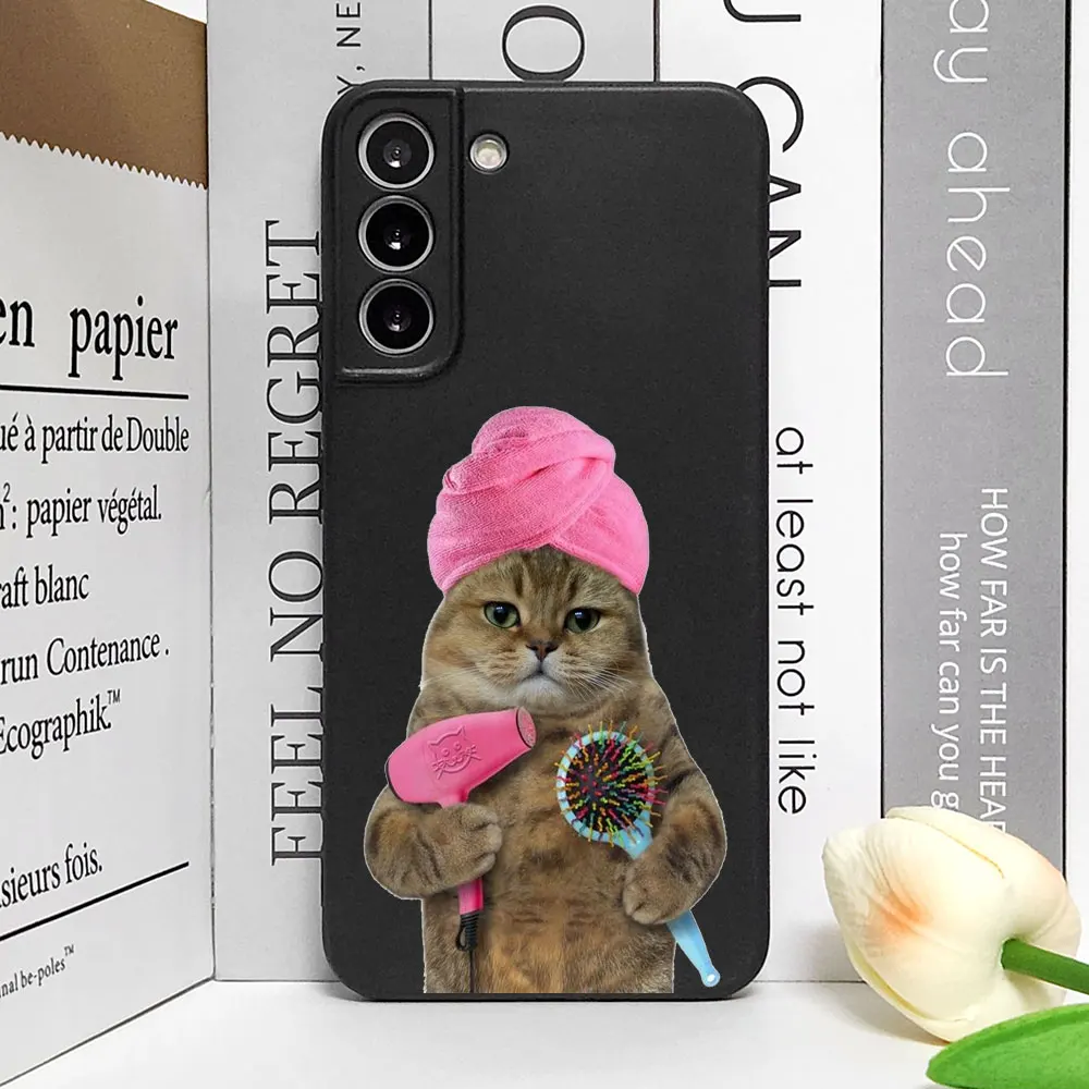 Funny Abstract Animal Cat Phone Case for Samsung Galaxy S24 S23 S22 S21 S20 Ultra S10 S9 S8 Plus FE Shockproof Soft Cover Fundas Funny Abstract Animal Cat Phone Case for Samsung Galaxy S24 S23 S22 S21 S20 Ultra S10 S9 S8 Plus FE Shockproof Soft Cover Fundas