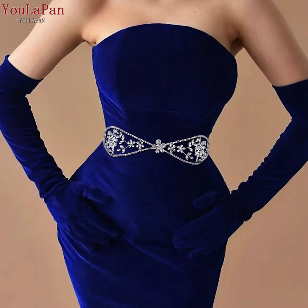 

TOPQUEEN Wedding Belt Handmade Rhinestone Formal Gown Sashes Bridesmaid Bridal Dress Belt Woman Evenng Gown Sash Belts SH554