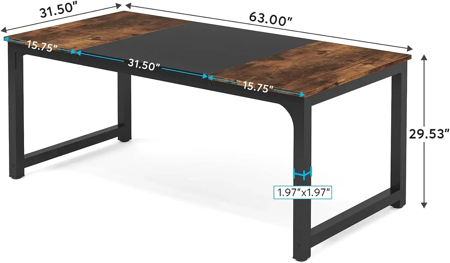 

Tribesigns Modern Computer Desk, 63 x 31.5 inch Large Office Desk Computer Table Study Writing Desk Workstation for Home Office,