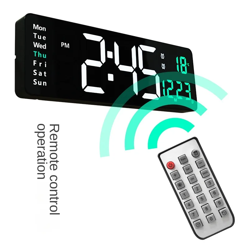 13 / 16 Inch Large Screen Function Display Clock Nordic Digital Clock Simple Living Room LED Wall Clock Home Decor Wedding Gifts
13 / 16 Inch Large Screen Function Display Clock Nordic Digital Clock Simple Living Room LED Wall Clock Home Decor Wedding Gifts