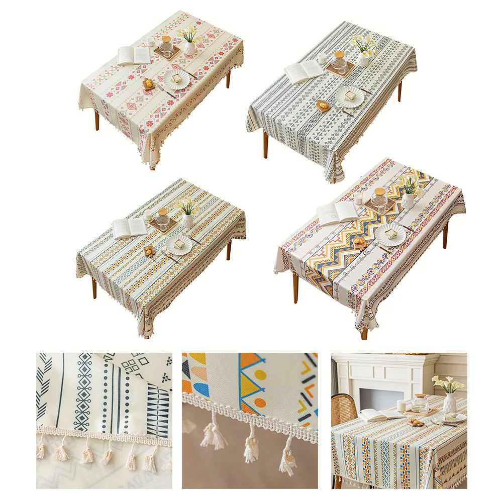 Bohemian Style Tablecloth Cotton Linen Washable Fabric Tablecloth Geometric Prints Vintage Design Tea Mat Waterproof Oil Proof
Bohemian Style Tablecloth Cotton Linen Washable Fabric Tablecloth Geometric Prints Vintage Design Tea Mat Waterproof Oil Proof