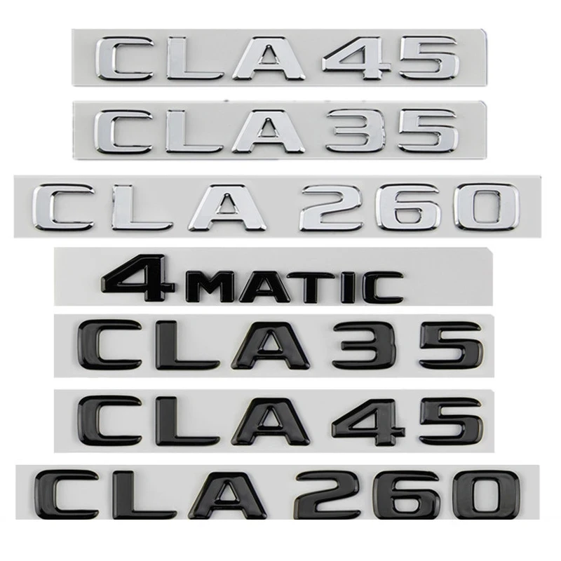 ABS 3D Chrome Lettes For Car Trunk Mercedes Benz CLA35 CLA45 AMG CLA200 CLA220 C117 W117 C118 Emblem Logo Stickers Accessories
ABS 3D Chrome Lettes For Car Trunk Mercedes Benz CLA35 CLA45 AMG CLA200 CLA220 C117 W117 C118 Emblem Logo Stickers Accessories