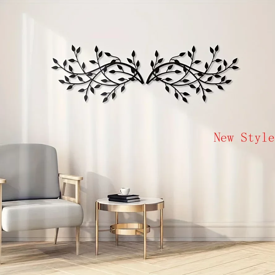 

2Pcs Elegant Metal Tree Leaf Wall Hanging Decor Indoor and Outdoor Decoration - Perfect for Living Room Office and Home Decor Ho