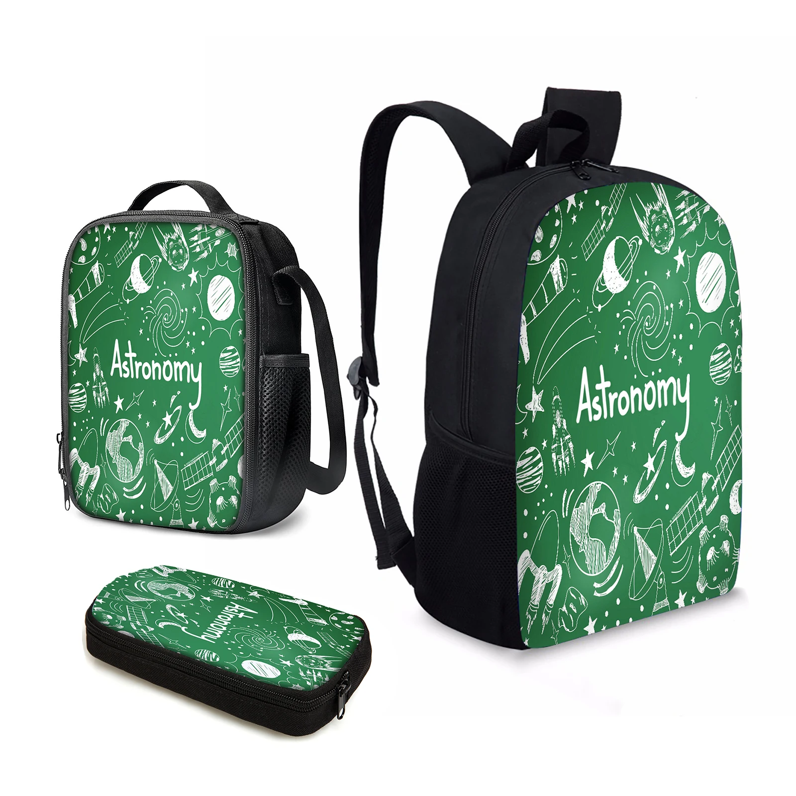 YIKELUO Fashion Green Cartoon Starry Sky/universe Design Brand Backpack Astronomy Printing Student Textbook Knapsack Lunch Bag
YIKELUO Fashion Green Cartoon Starry Sky/universe Design Brand Backpack Astronomy Printing Student Textbook Knapsack Lunch Bag
