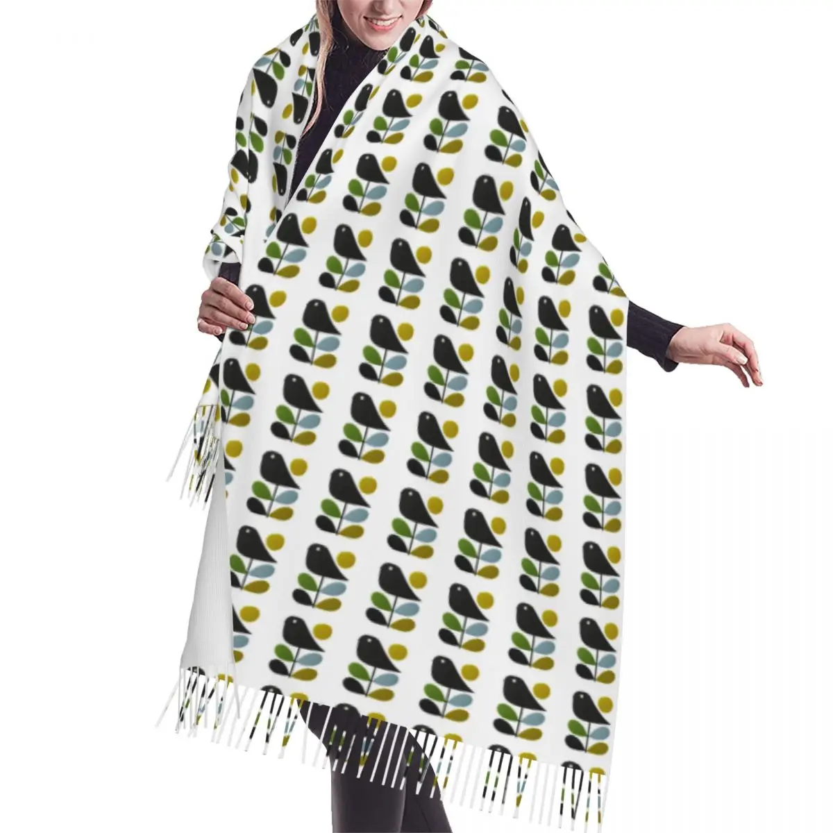 Ladies Large Abstract Orla Kiely Bird Versatile Scarves Women Winter Thick Warm Tassel Shawl Wrap Mid Century Scandinavian Scarf
Ladies Large Abstract Orla Kiely Bird Versatile Scarves Women Winter Thick Warm Tassel Shawl Wrap Mid Century Scandinavian Scarf