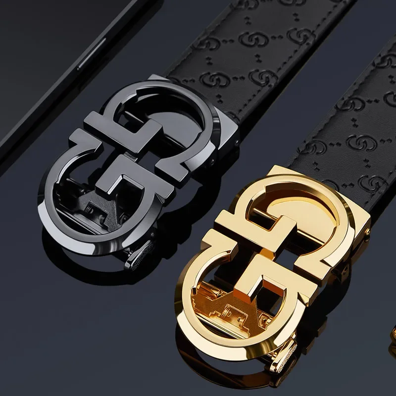 Мужской брендовый ремень из натуральной кожи, эксклюзивный ремень с металлической автоматической пряжкой, 2023
Мужской брендовый ремень из натуральной кожи, эксклюзивный ремень с металлической автоматической пряжкой, 2023