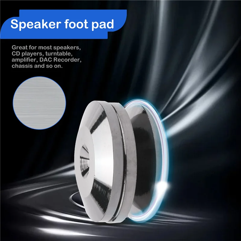 

8PCS Metal Shockproof Foot Spikes Pads Stands Mats for Speakers CD Players Turntable Amplifier DAC Recorder Feet Pad