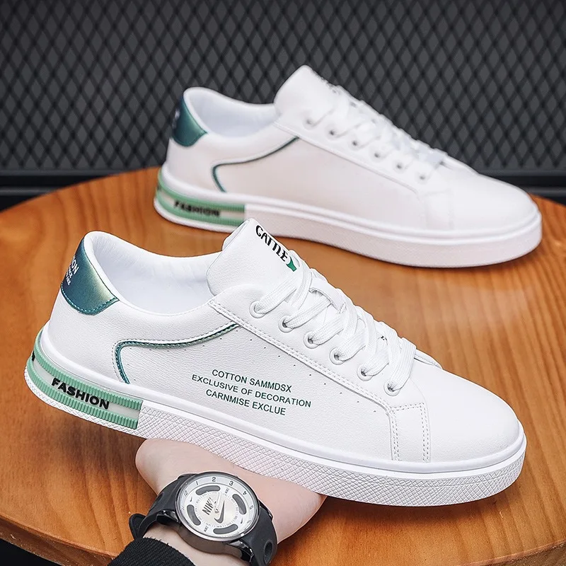 New White Leather Sneakers Breathable Men Flats Lace-up Fashion Vulcanized Shoe 2024 Sports Casual Shoes for Men Tenis Masculino
New White Leather Sneakers Breathable Men Flats Lace-up Fashion Vulcanized Shoe 2024 Sports Casual Shoes for Men Tenis Masculino