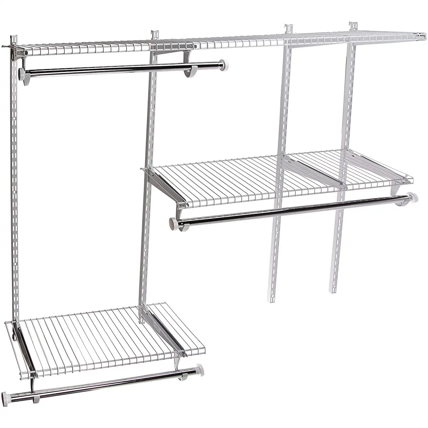 Rubbermaid 3-6ft Steel Expandable Closet Kit Organization Storage Solution, White
Rubbermaid 3-6ft Steel Expandable Closet Kit Organization Storage Solution, White