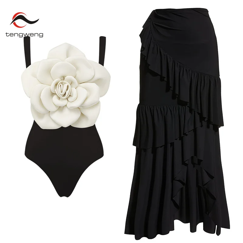 Tengweng 2024 Sexy 3D Flower Swimwear Women Swimsuit Skirt One Piece Monokini Cover Up Bikini Set Dress Brazilian Bathing Suit
Tengweng 2024 Sexy 3D Flower Swimwear Women Swimsuit Skirt One Piece Monokini Cover Up Bikini Set Dress Brazilian Bathing Suit