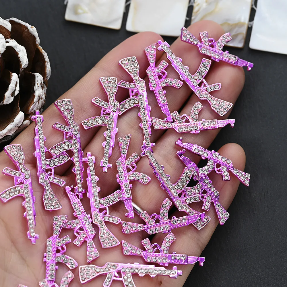 10PCS 3D Alloy Gun Nail Charms Shiny Diamond Metal Gun Nail Art Charms AK Weapon Nail Charm Rhinestones Gun Charms for Nails DIY
10PCS 3D Alloy Gun Nail Charms Shiny Diamond Metal Gun Nail Art Charms AK Weapon Nail Charm Rhinestones Gun Charms for Nails DIY