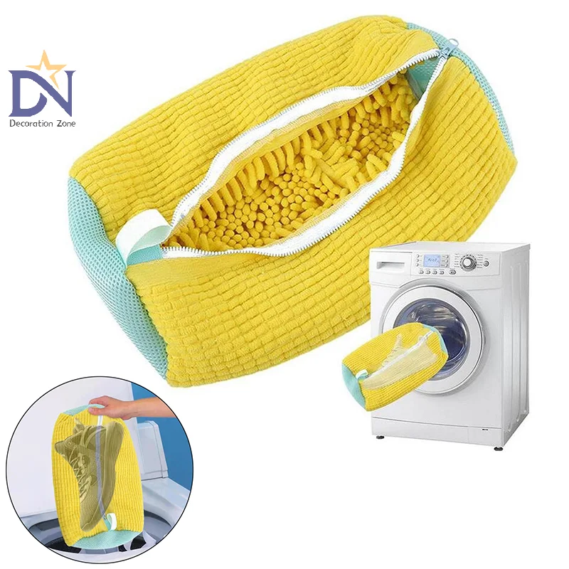 

New Washing Shoes Bag Cotton Laundry Net Fluffy Fibers Easily Remove Dirt Washing Bags Anti-deformation Shoes Clothes Organizer