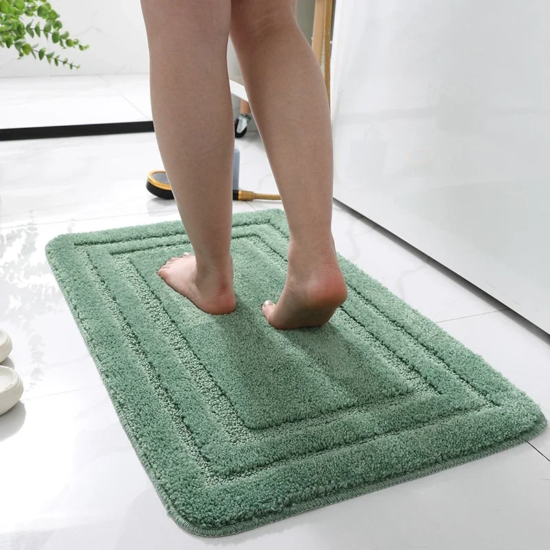 

Absorbent Carpets Rugs Mat Thick Anti-slip Kitchen 50*80cm Microfiber Bathroom 40*60 Rectangle Doormat Toilet Washable For Bath