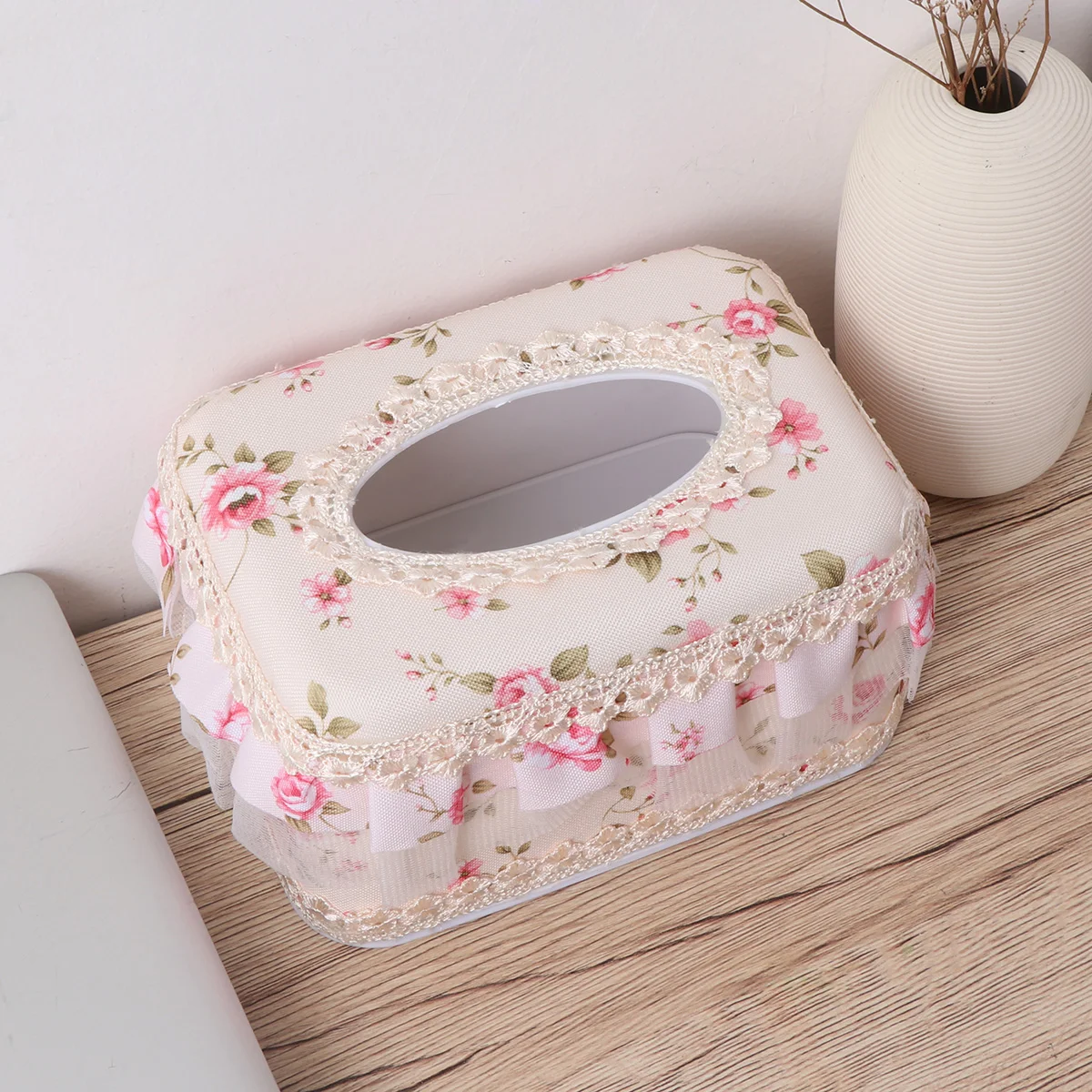 European Pastoral Style Tissue Box Creative Decorative Fabric Lace Tissue Box Cointainer Tissue Holder (Beige, Middle Size)
European Pastoral Style Tissue Box Creative Decorative Fabric Lace Tissue Box Cointainer Tissue Holder (Beige, Middle Size)