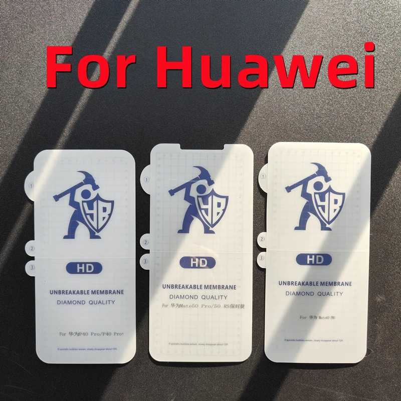 

HD Hydrogel Film For Huawei Mate 30/40/50/60pro+ P30/P40/P50/P60 Pro Art Nova 7/8/9/10/11 Ultra Screen Protector Full Cover