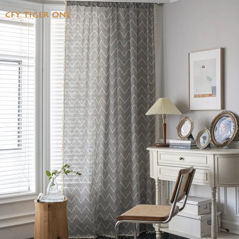 Cotton Linen Wave Stripe with Tassel Home Window Curtains Blackout Drapes for Living Room Bedroom Kitchen Door Drapes
Cotton Linen Wave Stripe with Tassel Home Window Curtains Blackout Drapes for Living Room Bedroom Kitchen Door Drapes