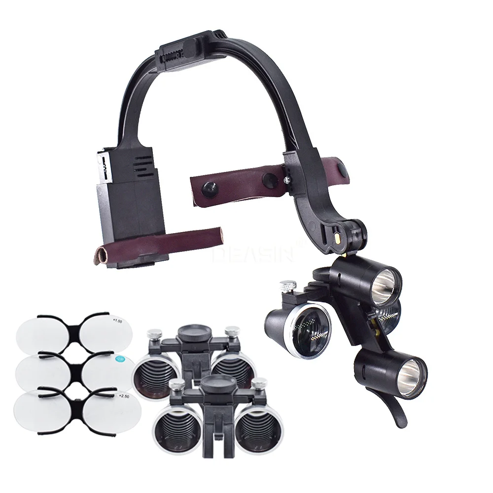 Full Set de ntal 5W LED Headlight Binocular Loupes Dentist Headband Adjustable Bracket Surgery Medical Binocular Magnifying Glas
Full Set de ntal 5W LED Headlight Binocular Loupes Dentist Headband Adjustable Bracket Surgery Medical Binocular Magnifying Glas