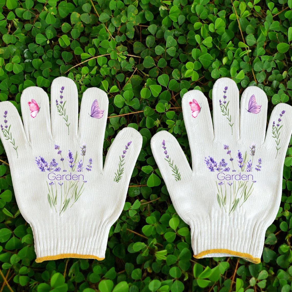 

Gardening Gloves Original Design Elegant Lavender Gloves for Mother Gift Birthday Day Gift for Mom Unique Gloves