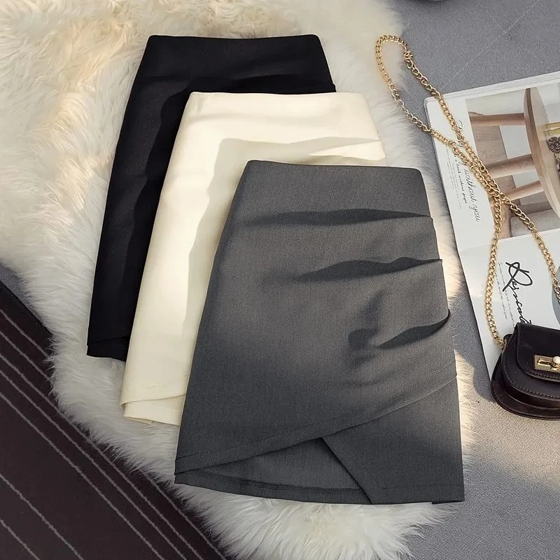 Folds Asymmetrical Woman Skirts Mini Empire Skinny Black Skirt 2022 Summer Casual Korean Fashion Harajuku Clothing Jupe Femme
Folds Asymmetrical Woman Skirts Mini Empire Skinny Black Skirt 2022 Summer Casual Korean Fashion Harajuku Clothing Jupe Femme