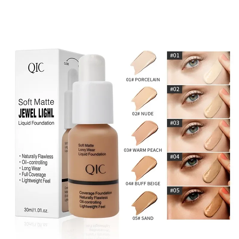 Liquid Foundation Concealer Face Naturally Flawless Matte Oil-Control Waterproof Long Lasting Foundation 30ml 5 Colors Optional
Liquid Foundation Concealer Face Naturally Flawless Matte Oil-Control Waterproof Long Lasting Foundation 30ml 5 Colors Optional