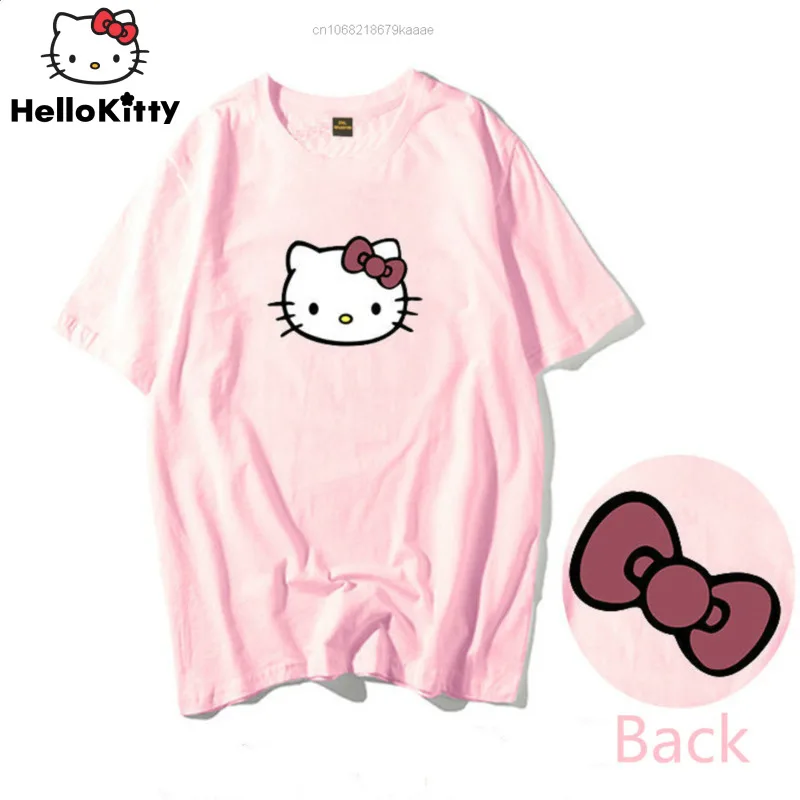 Женская футболка с принтом Hello Kitty, летняя футболка большого размера в стиле Харадзюку, Y2k
Женская футболка с принтом Hello Kitty, летняя футболка большого размера в стиле Харадзюку, Y2k