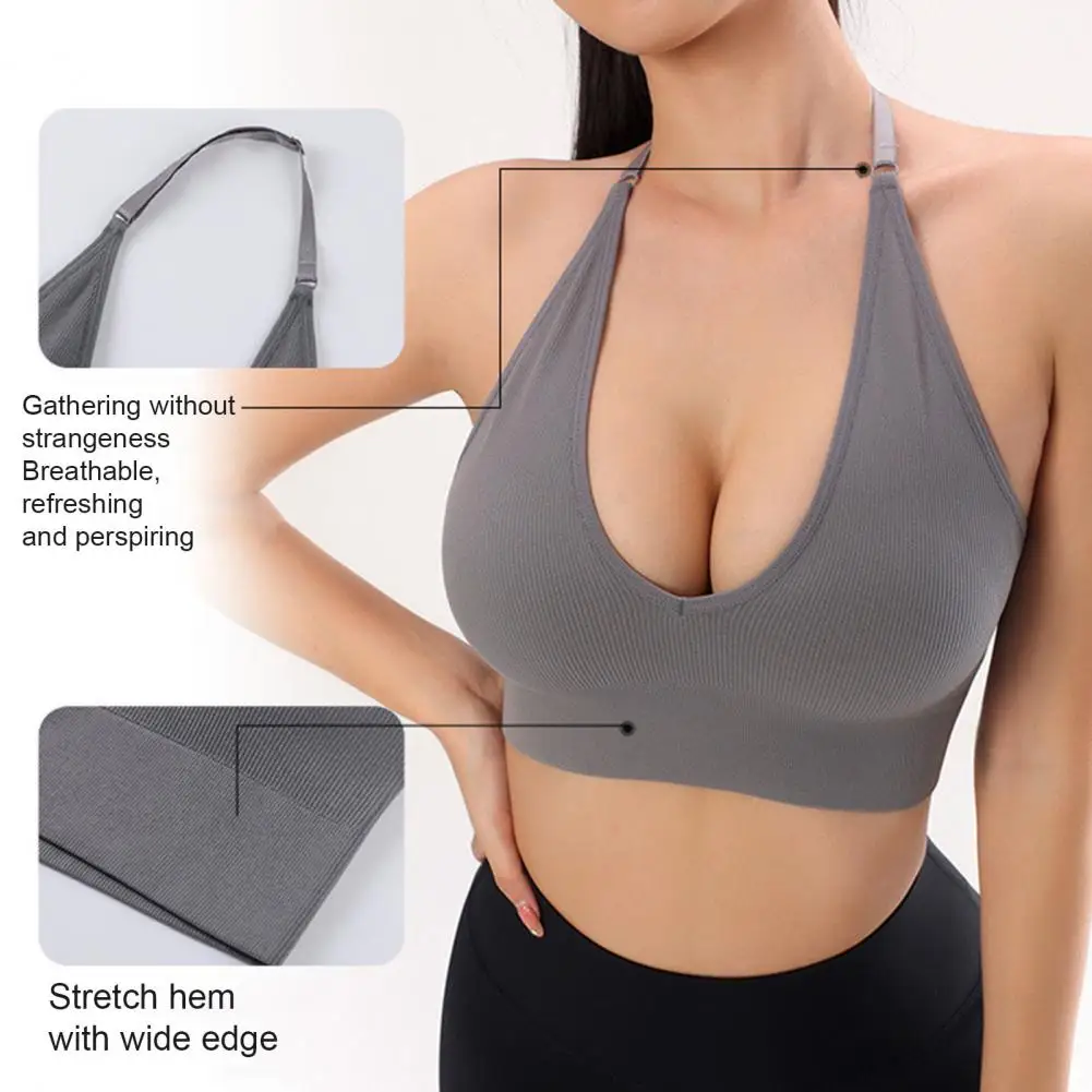 Anti-snagging Sports Bra Wireless Yoga Jogging Vest Bra with Adjustable Spaghetti Strap Halter Neck Shockproof Push-up for Women
Anti-snagging Sports Bra Wireless Yoga Jogging Vest Bra with Adjustable Spaghetti Strap Halter Neck Shockproof Push-up for Women