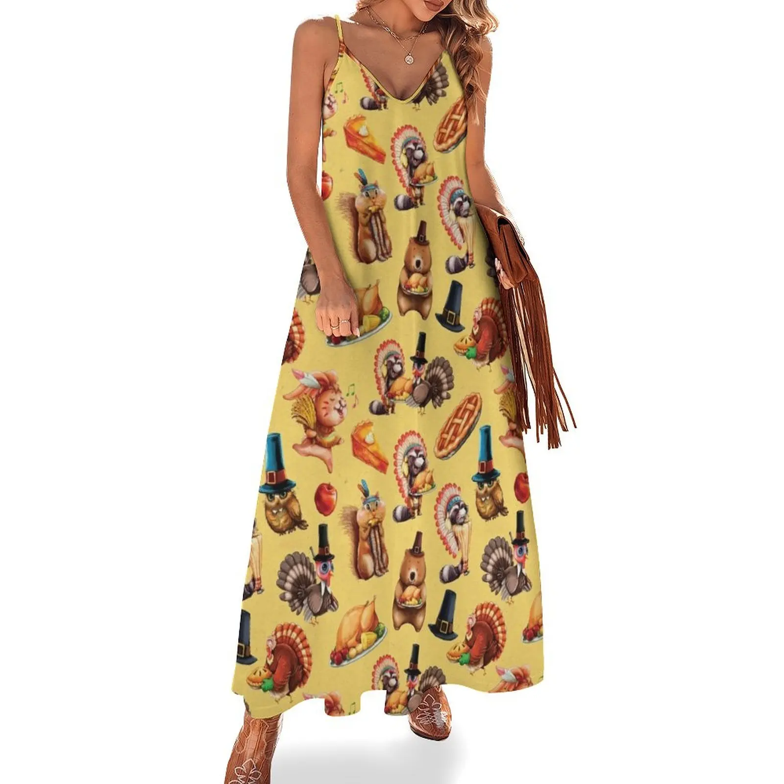 Thanksgiving Print Turkey Animals Autumn Sleeveless Dress Dance dresses wedding dresses for parties
Thanksgiving Print Turkey Animals Autumn Sleeveless Dress Dance dresses wedding dresses for parties
