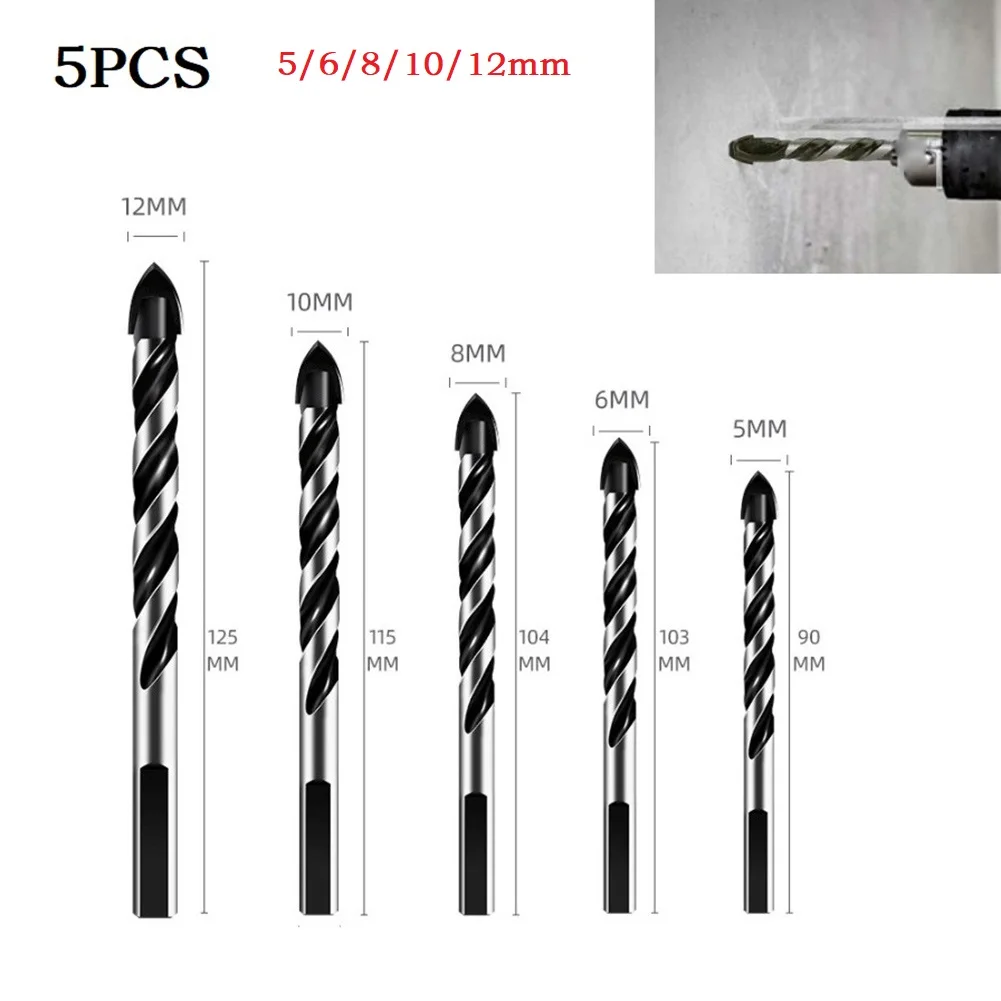 5pcs Triangular Cemented Carbide Drill Bit Glass Metal Tile Drill Bit For Glass Concrete Punching Hole Saw Drill Power Tools
5pcs Triangular Cemented Carbide Drill Bit Glass Metal Tile Drill Bit For Glass Concrete Punching Hole Saw Drill Power Tools