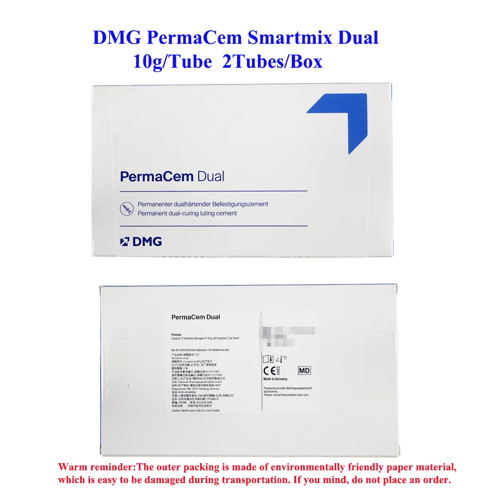 

DMG PermaCem Smartmix Dual Self-curing Dental Composite Cement 10/PC DMG PermaCem Adhesive Cement Bonding DMG Dual Cured Resin