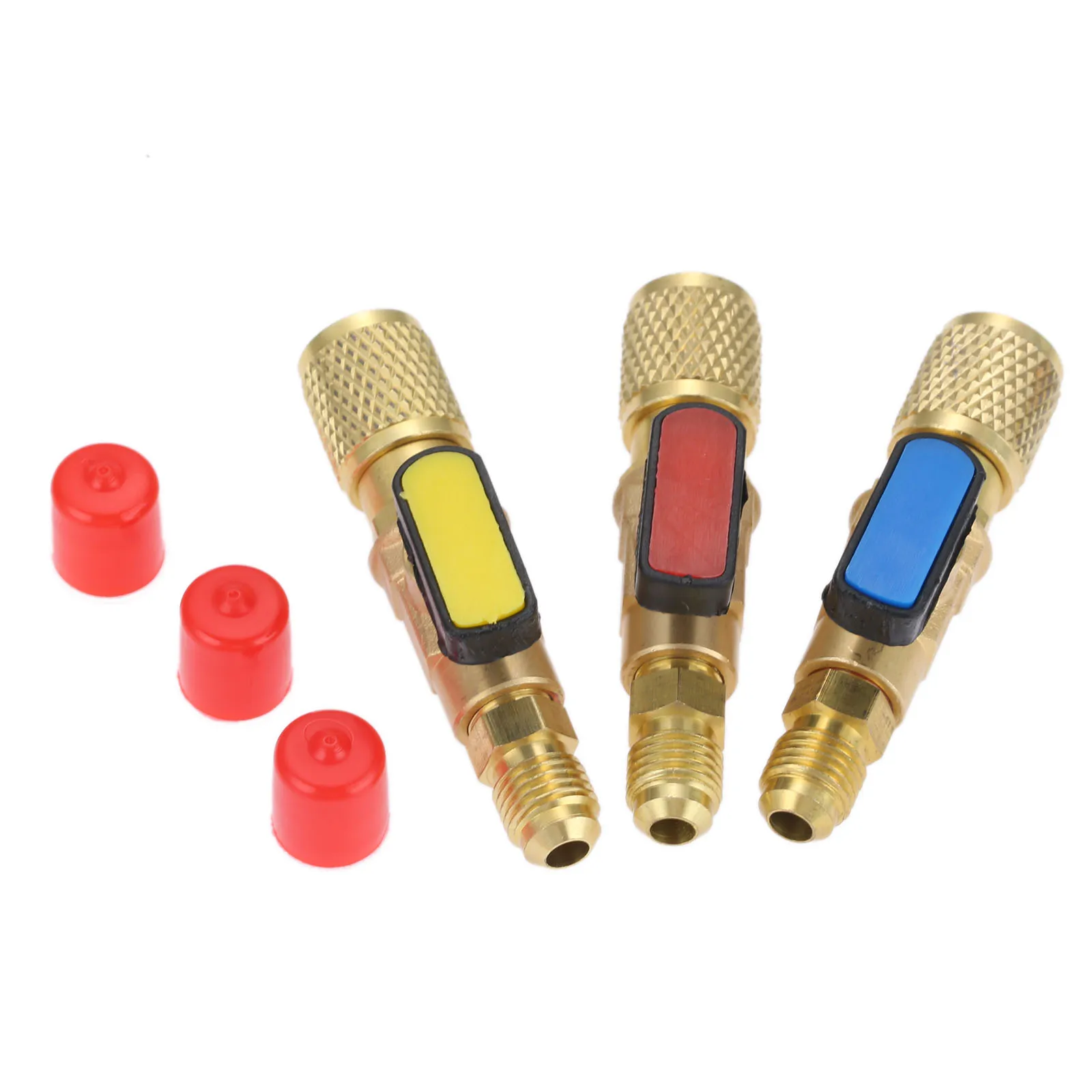 3Pcs Air-Conditioning Straight Manual Shut-off Ball Valve Adapter Refrigerant 1/4 Male Female SAE for R12 R22 HVAC Charging Hose
3Pcs Air-Conditioning Straight Manual Shut-off Ball Valve Adapter Refrigerant 1/4 Male Female SAE for R12 R22 HVAC Charging Hose