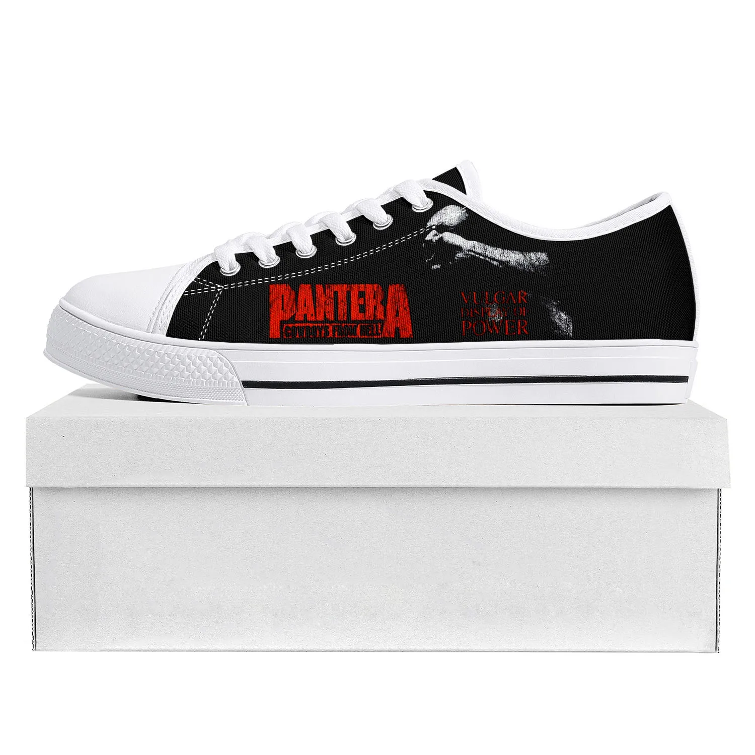 

Pantera Metal Band Pop Low Top High Quality Sneakers Mens Womens Teenager Canvas Sneaker Prode Casual Couple Shoes Custom Shoe