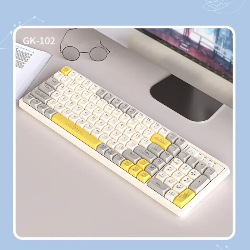 Original Gk102 Mechanical Bluetooth Wireless Rgb Backlit Wired 3-Mode Hot-Swap Gasket Dual System Computer Gamer Keyboard
Original Gk102 Mechanical Bluetooth Wireless Rgb Backlit Wired 3-Mode Hot-Swap Gasket Dual System Computer Gamer Keyboard