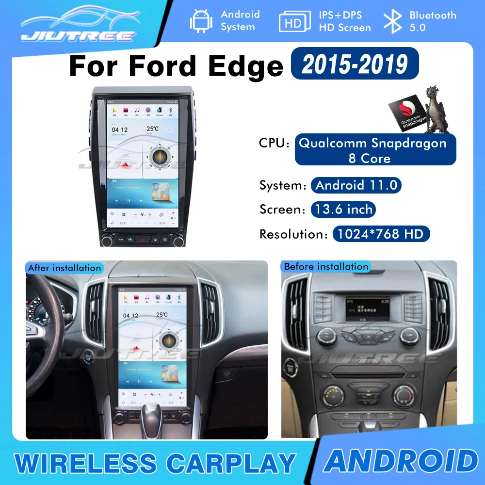 13.6Inch 8+128G For Ford Edge 2015-2019 2 Din Android 11.0 Car Multimedia Radio Player GPS Navigation Head Unit DSP Carplay
13.6Inch 8+128G For Ford Edge 2015-2019 2 Din Android 11.0 Car Multimedia Radio Player GPS Navigation Head Unit DSP Carplay
