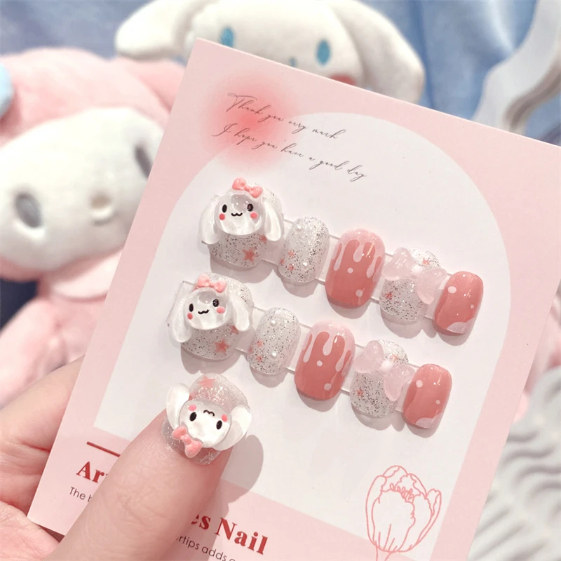 Накладные ногти Sanrio Cinnamoroll, милые Мультяшные ногти для девочек и детей
Накладные ногти Sanrio Cinnamoroll, милые Мультяшные ногти для девочек и детей
