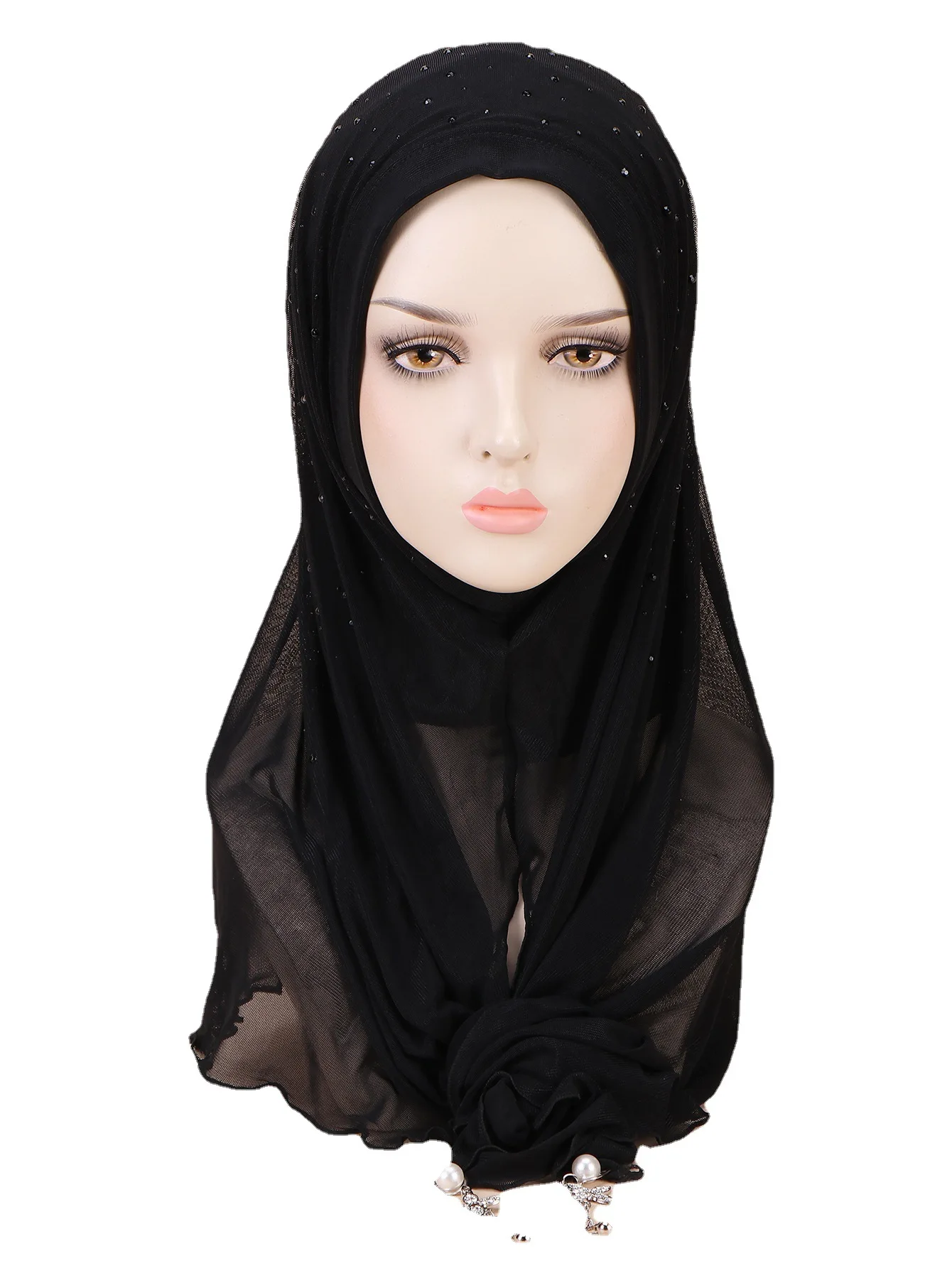 New Women's Shawl New Solid Colour Diamond Beaded Simple Women's Temperament Turban Patterned Bottom Hat Hooded Hat
New Women's Shawl New Solid Colour Diamond Beaded Simple Women's Temperament Turban Patterned Bottom Hat Hooded Hat