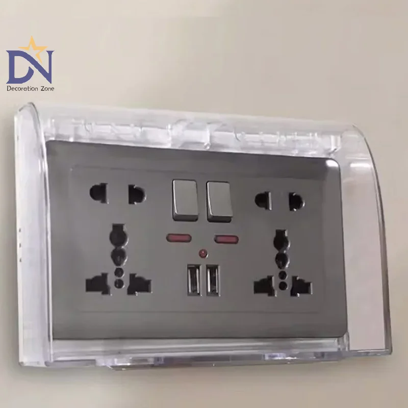 146 Waterproof Splash Box For Wall Sockets White Transaparent Protection Cover For Washroom Sockets
146 Waterproof Splash Box For Wall Sockets White Transaparent Protection Cover For Washroom Sockets