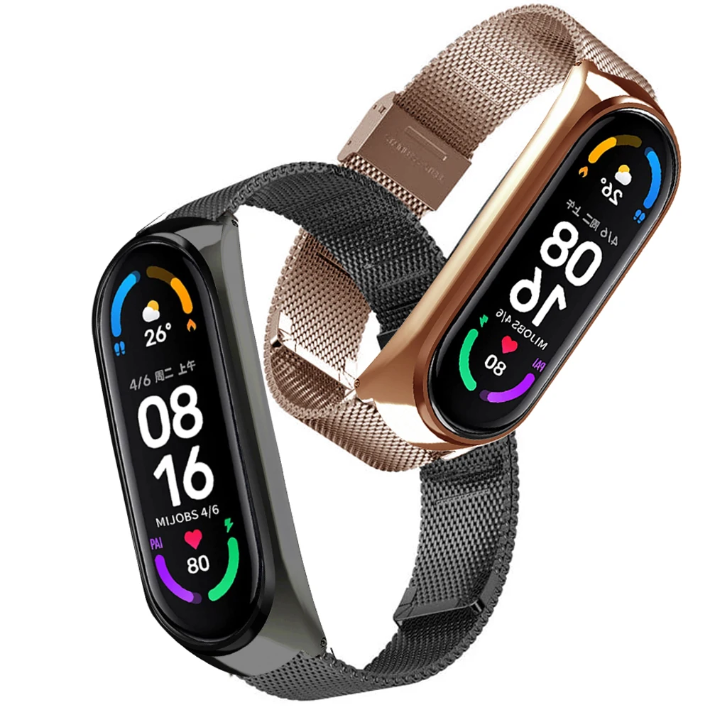 Ремешок для фитнес-браслета Xiaomi Mi Band 5, 4, 3, 6, нержавеющая сталь, браслет для Amazfit band 5
Ремешок для фитнес-браслета Xiaomi Mi Band 5, 4, 3, 6, нержавеющая сталь, браслет для Amazfit band 5