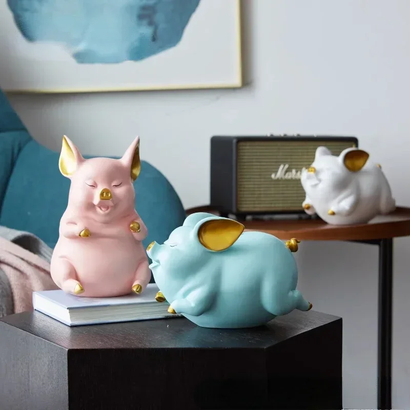 Creative Nordic Cute Pig Piggy Bank, Resin Ornament, Living Room, TV Cabinet, Children's Room, Desktop Home Decoration Crafts 
Creative Nordic Cute Pig Piggy Bank, Resin Ornament, Living Room, TV Cabinet, Children's Room, Desktop Home Decoration Crafts
